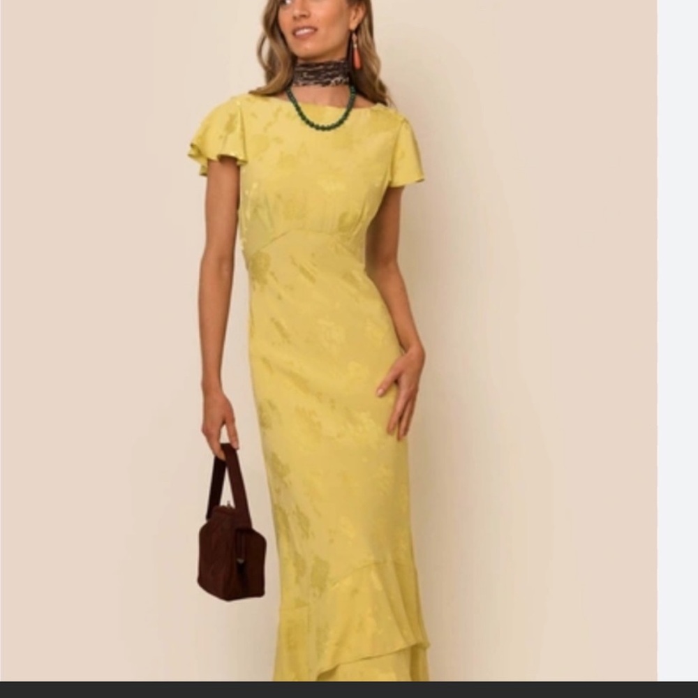 Rixo medium yellow dress